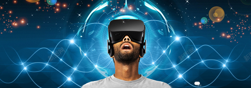 VR科技科幻蓝色渐变bannerpsd设计背景_新图网 https://ixintu.com 3D VR 人物 太空 宇宙 星光 未来 眼镜 科幻 科技 科技背景 立体 网络 虚拟 金属质感