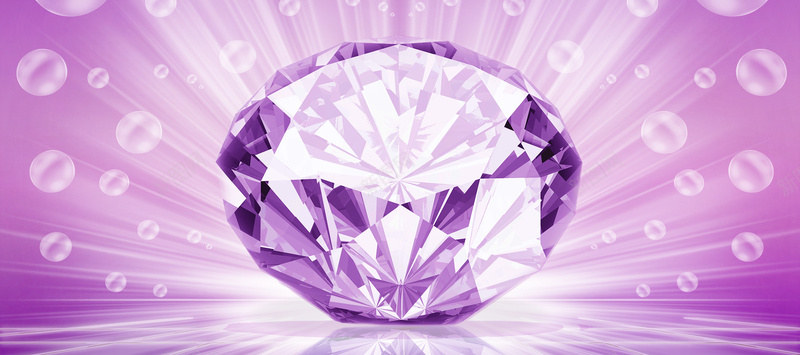 珠宝唯美紫色钻石淘宝海报背景背景