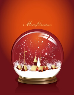 水晶质感按键矢量质感水晶球圣诞节背景高清图片