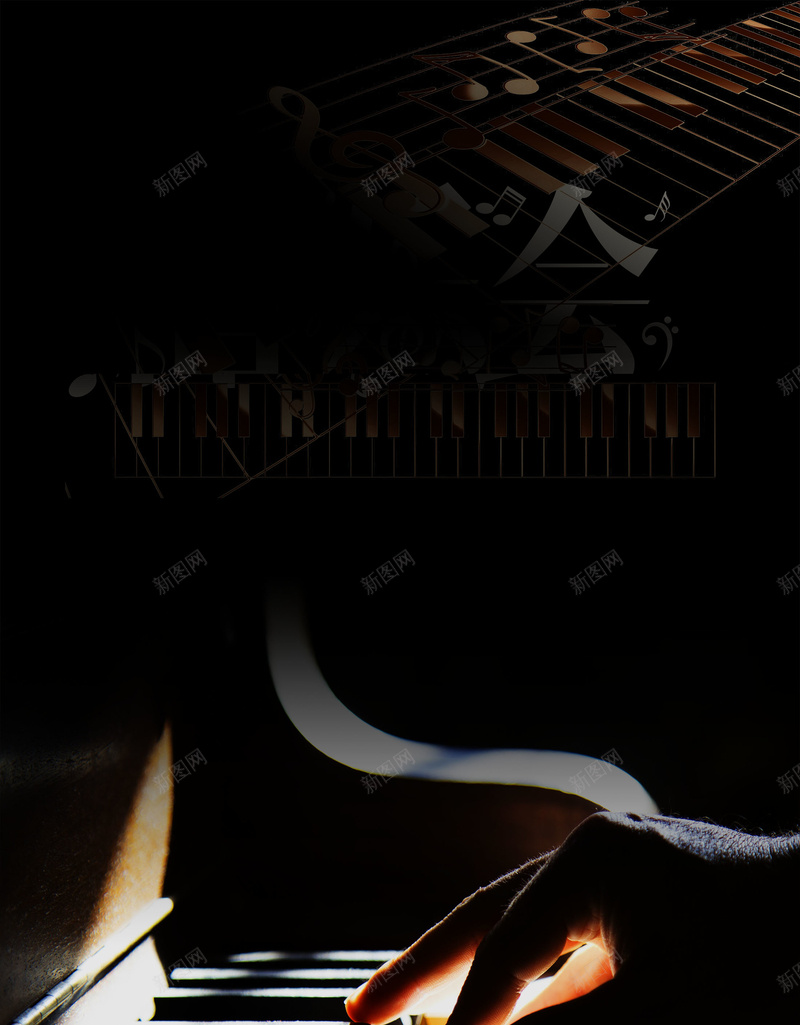 黑金大气音乐演出psd设计背景_新图网 https://ixintu.com 150PPI PSD源文件 分层文件 平面设计 演出 立体音符 金色音符 钢琴 音乐会 音乐会晚会 音乐会演奏 音符