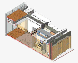 细节模型房屋室内cad草图模型高清图片