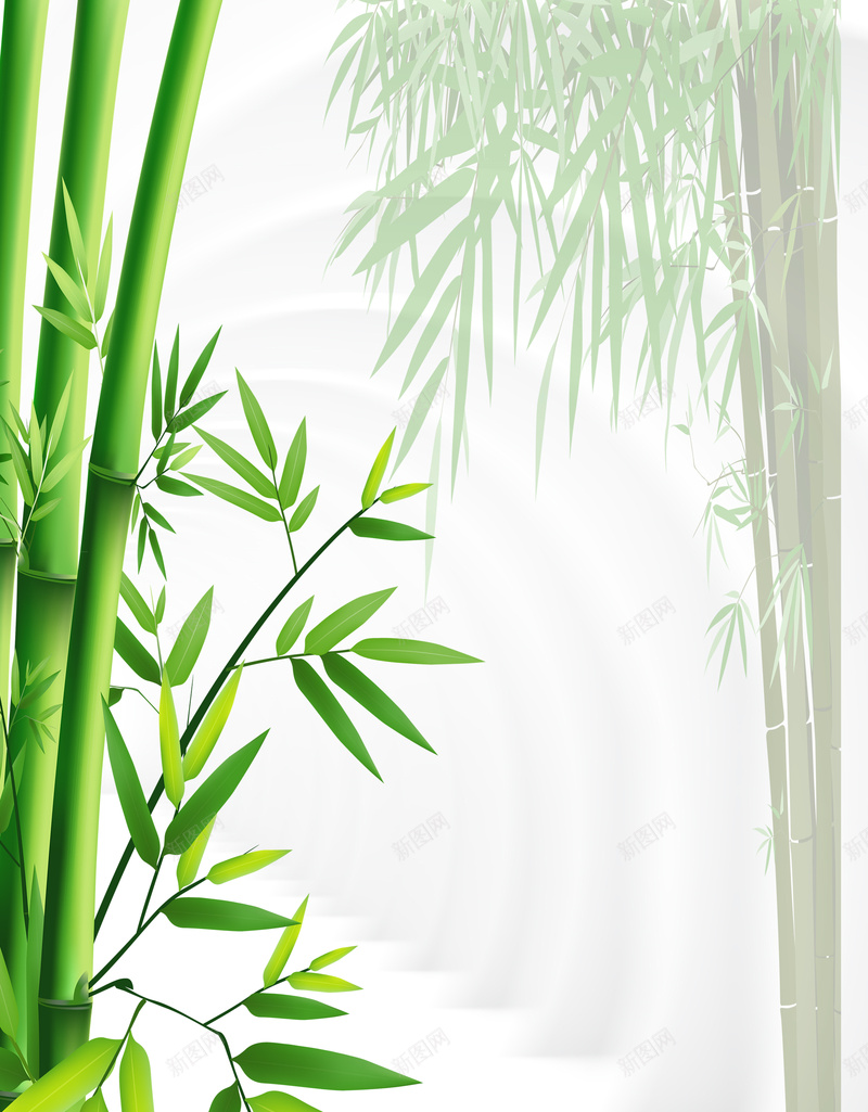 绿色竹林海报背景psd设计背景_新图网 https://ixintu.com 宣传 手绘 海报 竹子 绿色竹林 绿色自然 背景 自然风景