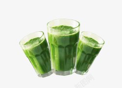三杯绿色健康饮料素材