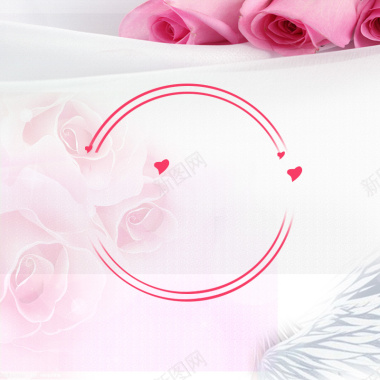 粉色浪漫玫瑰花背景背景