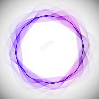 紫色抽象曲线商务圆形背景矢量图背景