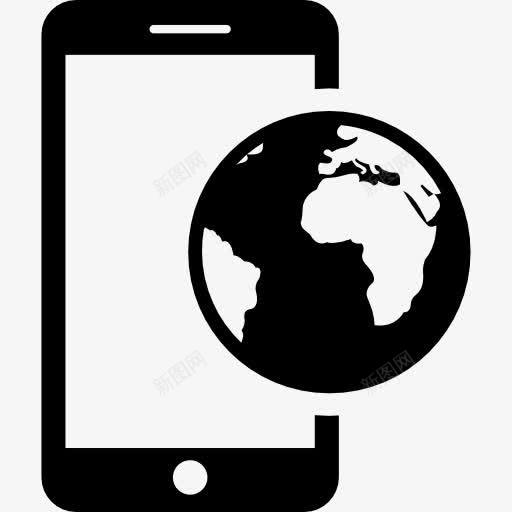 智能手机与互联网图标png_新图网 https://ixintu.com 互联网连接 地球仪 工具和用具 手机世界 智能手机 移动电话