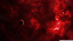 神秘的萨满神秘的红色宇宙星云高清图片