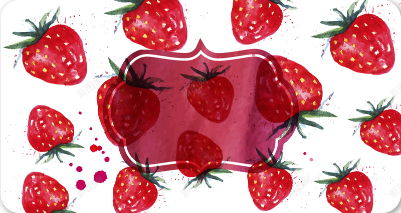 草莓销售矢量图ai设计背景_新图网 https://ixintu.com 促销 卡片 名片 梦幻 水彩 水果 水果店美味 浪漫 草莓 销售 矢量图