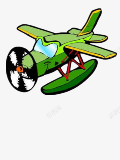 儿童玩具飞机的模型png免抠素材_新图网 https://ixintu.com 卡通 素材 绿色