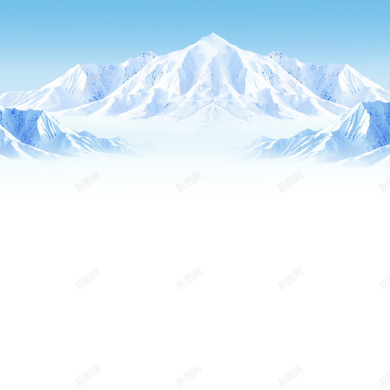 雪山摄影首图psd_新图网 https://ixintu.com 主图 摄影 白色 雪山 风景