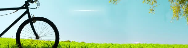 秋天背景bannerjpg设计背景_新图网 https://ixintu.com 树叶 秋天 自行车 草坪 落叶
