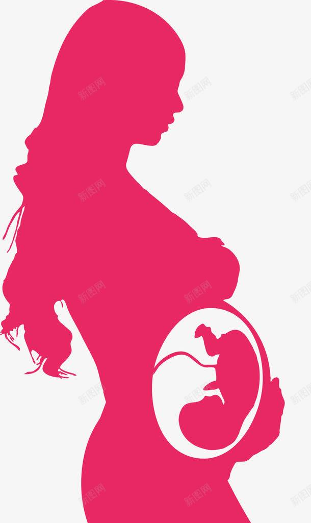 怀孕侧影png免抠素材_新图网 https://ixintu.com 侧影 出生 呱呱坠地 婴儿 小宝宝 怀胎十月 生子
