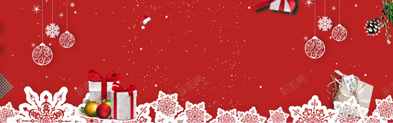 圣诞节红色电商促销banner背景psd设计背景_新图网 https://ixintu.com 圣诞 圣诞节背景图片 山峰素材 树木 矢量几何素材 礼盒 红色背景 纹理背景 雪人 雪地 麋鹿素材
