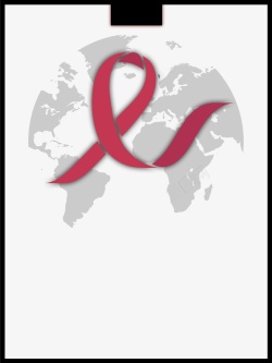 简洁世界地图世界艾滋病日灰色简约公益宣传psd高清图片