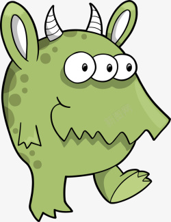 怪物效果图绿色卡通动漫怪物高清图片