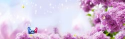 紫色女包紫色梦幻钻石花背景banner高清图片