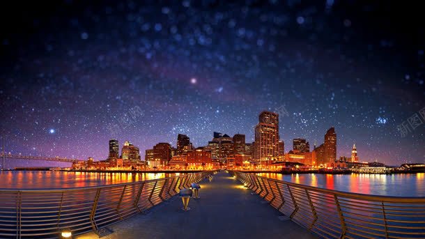 都市城市桥梁夜景背景