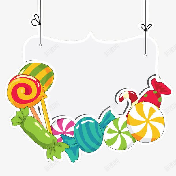 儿童风格甜食标签png免抠素材_新图网 https://ixintu.com 儿童 卡通 标签 甜食 糖果