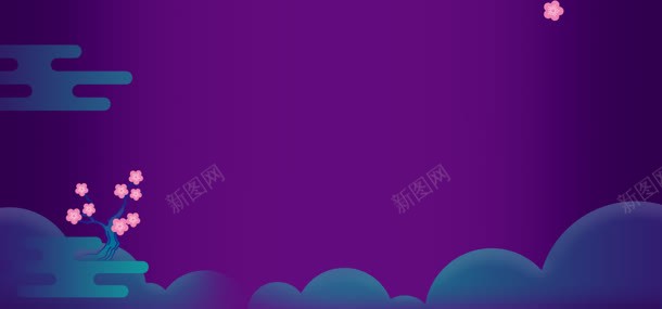 紫色七夕电商活动海报jpg设计背景_新图网 https://ixintu.com 活动 海报 紫色