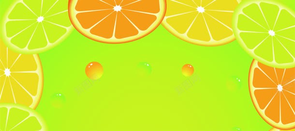 清新可人的柠檬橙子背景背景