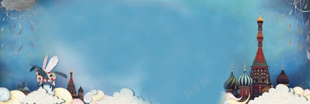 城堡卡通背景蓝色梦幻jpg设计背景_新图网 https://ixintu.com 卡通 城堡 梦幻 素材 背景 蓝色