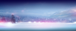 松树壁纸唯美白色雪花海报背景图高清图片