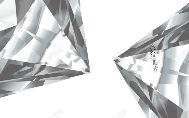 手绘灰色两个钻石jpg高清背景_新图网 https://ixintu.com 灰色 钻石