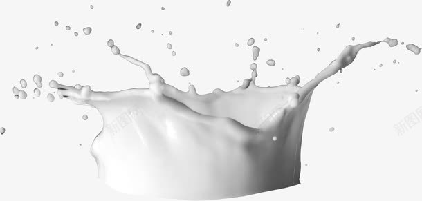 创意白色的牛奶液体飞溅png免抠素材_新图网 https://ixintu.com 创意 液体 牛奶 白色 飞溅