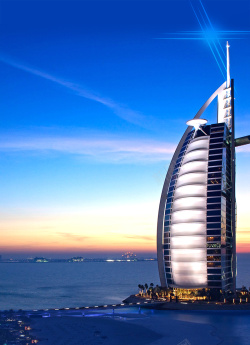 迪拜风景阿联酋6天之旅海报背景高清图片
