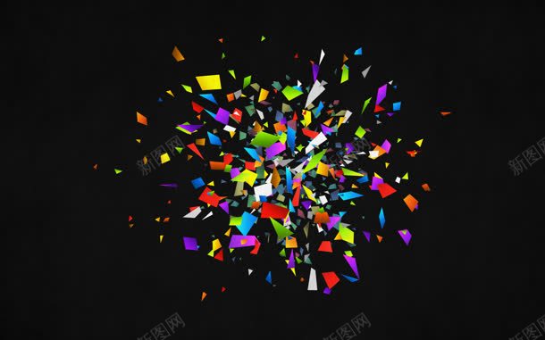 爆裂的彩色碎片海报背景jpg设计背景_新图网 https://ixintu.com 彩色 海报 爆裂 碎片 背景