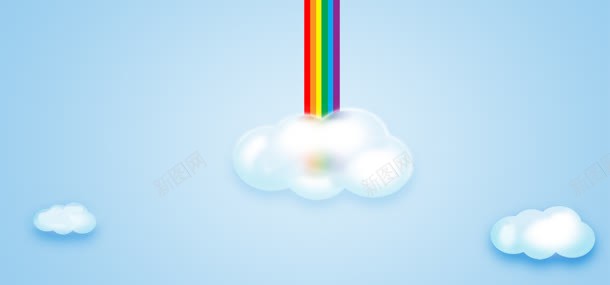 精美蓝色云朵背景jpg设计背景_新图网 https://ixintu.com 云朵 云朵背景 壁纸 彩虹 背景 蓝色云朵