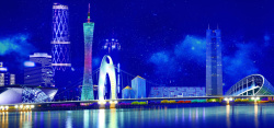 旅游海拔广州旅游海报背景图高清图片