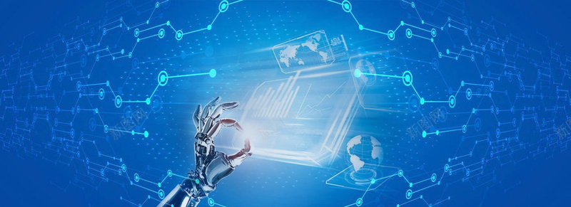 商务科技机械手蓝色背景jpg设计背景_新图网 https://ixintu.com 商务科技 智能 智能机器人 智能背景 未来 机械手 电路 科技