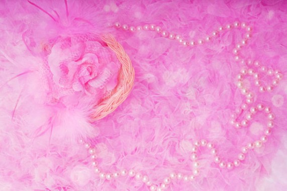 珍珠项链粉色浪漫背景背景