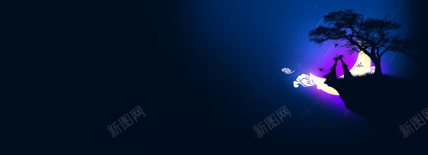 夜景鹊桥爱情背景bannerjpg设计背景_新图网 https://ixintu.com banner 夜景 爱情 背景 鹊桥