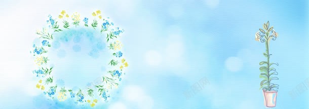 婚纱照清新花环背景bannerjpg设计背景_新图网 https://ixintu.com banner 婚纱照 清新 背景 花环