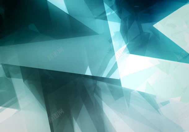 青色三角形电商海报jpg设计背景_新图网 https://ixintu.com 三角形 海报 青色