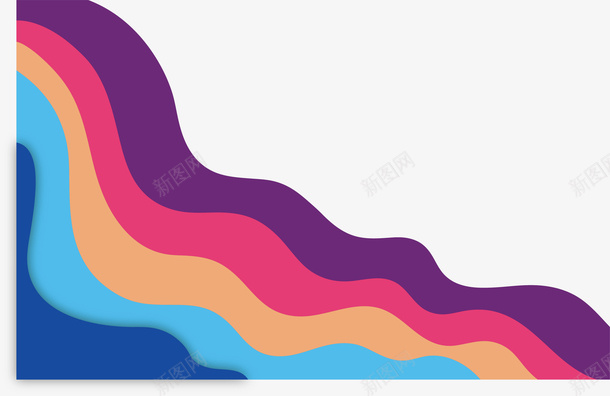 彩色波浪花纹矢量图ai免抠素材_新图网 https://ixintu.com 彩色波浪 彩色波纹 波浪 波纹 矢量png 艺术感 矢量图