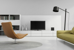 家装椅白色大气家居客厅电视沙发海报背景高清图片