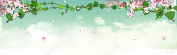 清爽花朵淘宝海报jpg设计背景_新图网 https://ixintu.com banner 气势 海报背景 淘宝素材 简约大气 背景 背景素材