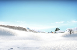 圣诞风光白雪茫茫冬季雪景高清图片