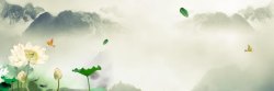 环保概念房中国水墨画banner创意高清图片