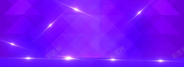 紫色炫酷立体banner背景