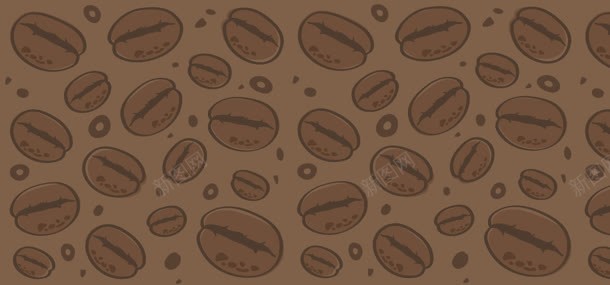 可爱咖啡豆纹理jpg设计背景_新图网 https://ixintu.com 卡通咖啡豆 棕色纹理