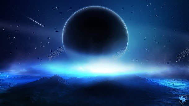 蓝色神秘天空宇宙地球jpg设计背景_新图网 https://ixintu.com 地球 天空 宇宙 神秘 蓝色