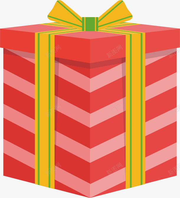 红色条纹礼盒矢量图ai免抠素材_新图网 https://ixintu.com 圣诞礼物 条纹礼盒 矢量png 礼物盒 礼盒 红色礼盒 矢量图
