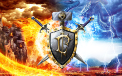 火焰盾牌最强王者争霸赛电竞游戏海报高清图片