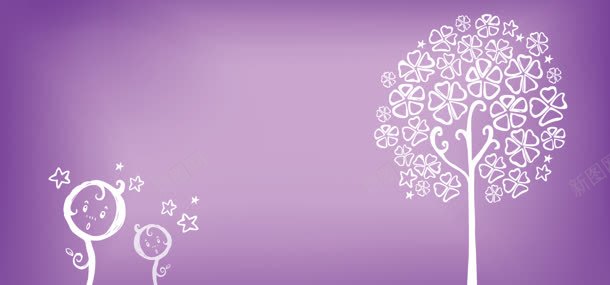 紫色浪漫树背景jpg设计背景_新图网 https://ixintu.com 底纹边框 紫色浪漫的树 花纹边框 高清图库