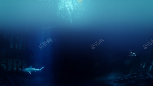 深海下的海底世界背景图片免费下载 素材0xvavuequ 新图网