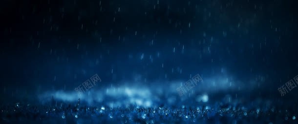 雨夜png免抠素材_新图网 https://ixintu.com 夜晚 水花 蓝色 雨滴